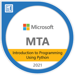 MTA: Introduction to Programming Using Python - Certified 2021